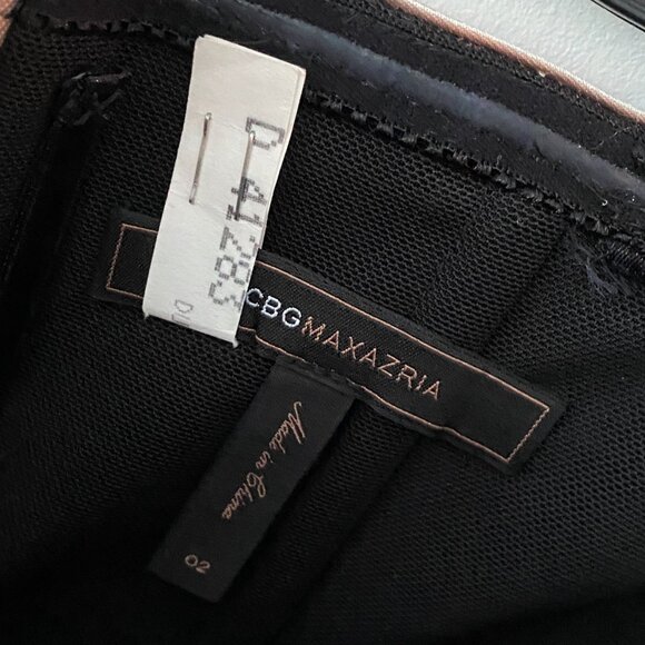 BCBGMAXAZRIA Champagne Satin Beverly Strapless Dress Size 2 - Picture 6 of 10